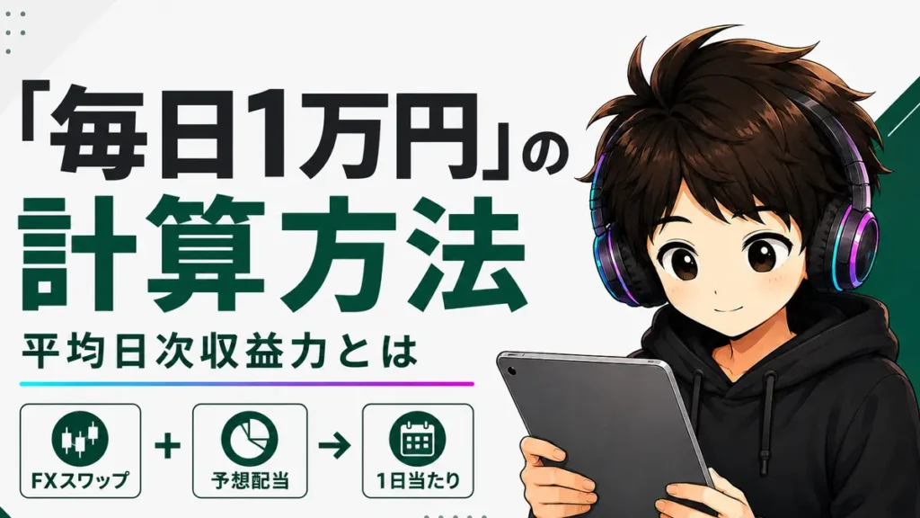 平均日次収益力の計算方法を解説するアイキャッチ画像