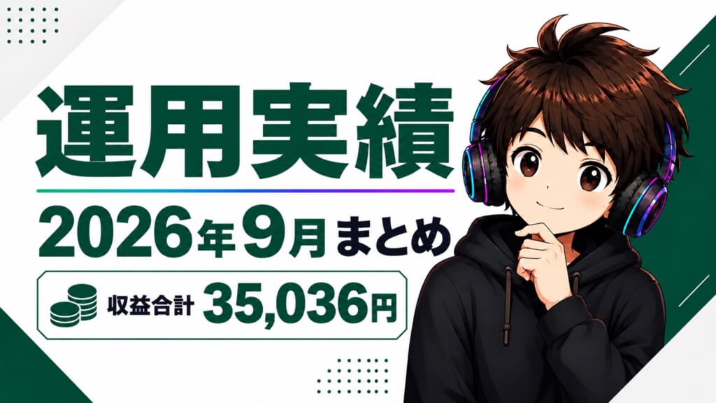 2026年9月の運用実績｜収益合計35,036円